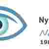 The Nystagmus Network logo a light blue graphic of an eye. Alongside the graphic are the words Nystagmus Network and 1984-2024