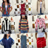 A collage of photos showing a woman wearing different items of clothing, purchased from Fight for Sight